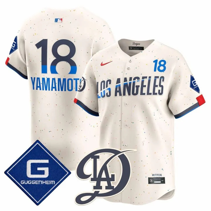 Yoshinobu Yamamoto #18 Dodgers City Connect Jersey