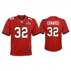 Youth 2021 Tampa Bay Buccaneers #32 Mike Edwards Red Super Bowl LIV Red Game Jersey