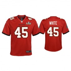 Youth 2021 Tampa Bay Buccaneers #45 Devin White Red Super Bowl LIV Red Game Jersey