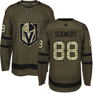 Youth Adidas Golden Knights #88 Nate Schmidt Green Salute to Service Stitched NHL Jersey