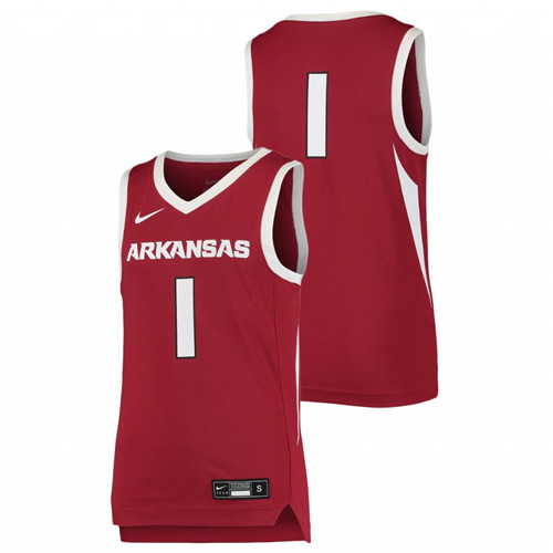 Youth Arkansas Razorbacks Cardinal College Basketball Replica Jersey