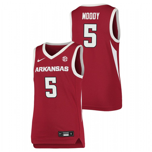 Youth Arkansas Razorbacks Moses Moody 2021 Team Jersey Cardinal