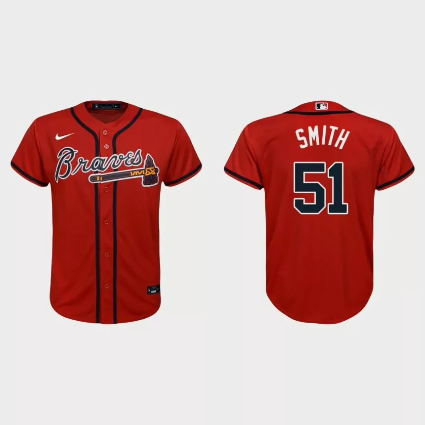 Youth Atlanta Braves Will Smith Red Replica Alternate Jersey