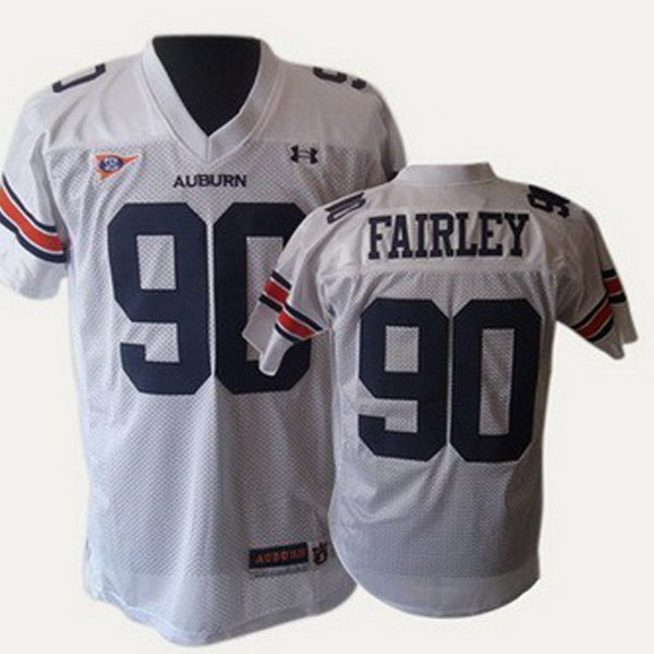 Youth Auburn Tigers #90 Nick Fairley White Football Jersey