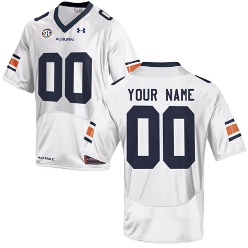 Youth Auburn Tigers Custom Matthew Hill T.D. Moultry Zion Puckett Derick Hall Smoke Monday Zakoby McClain White Football Jersey