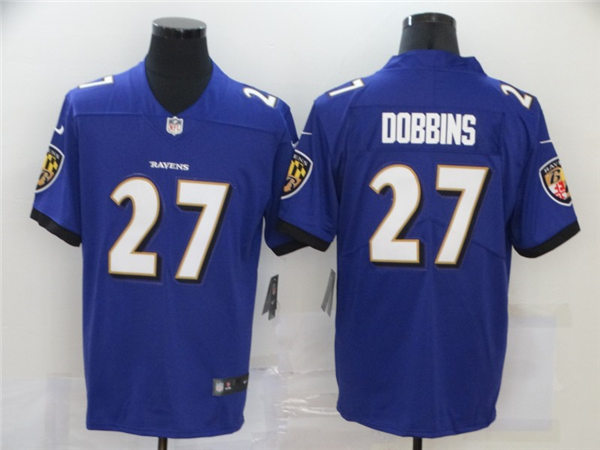 Youth Baltimore Ravens #27 J. K. Dobbins Nike Purple Stitched NFL Limited Stitched Jersey