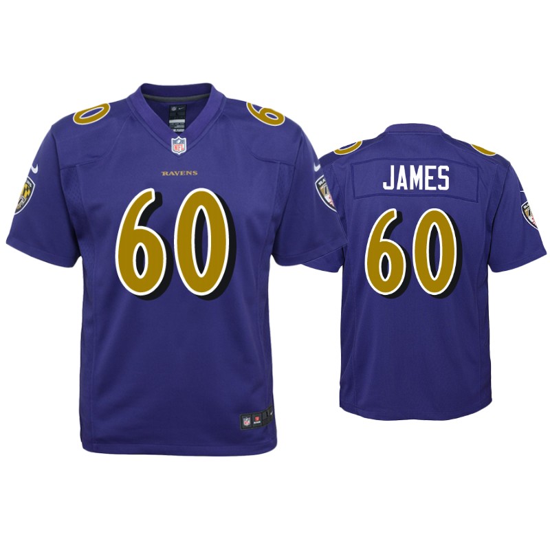 Youth Baltimore Ravens #71 Ja'Wuan James Nike Purple Color Rush Jersey