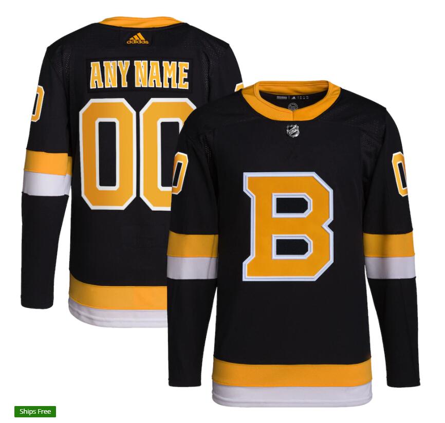 Youth Boston Bruins Custom adidas Black Alternate Retro Jersey Stitched