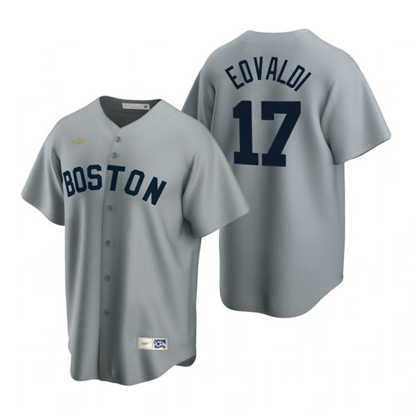Youth Boston Red Sox #17 Nathan Eovaldi Nike Gray Road Cooperstown Collection Jersey
