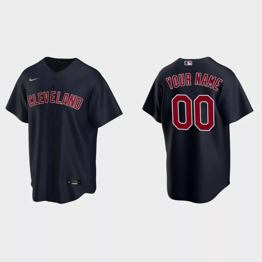 Youth Boston Red Sox Custom Navy Replica Alternate Jersey
