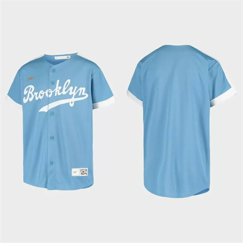 Youth Brooklyn Dodgers Light Blue Cooperstown Collection Alternate Jersey.jpg