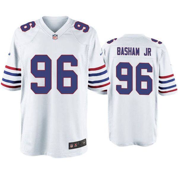 Youth Buffalo Bills #96 Carlos Basham Jr. Nike White Alternate Retro Jersey