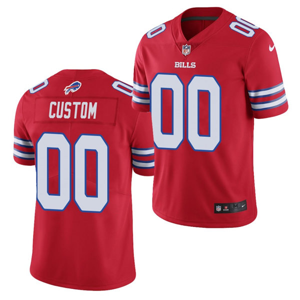 Youth Buffalo Bills Custom Cookie Gilchrist Booker Edgerson Bruce Smith Nike Red Color Rush Jersey (2)