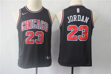 Youth Bulls 23 Michael Jordan Black Youth Nike Swingman Jersey
