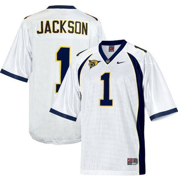 Youth California Golden Bears #1 DeSean Jackson White Football Jersey