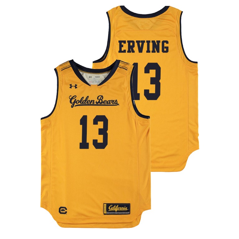 Youth California Golden Bears Gold Jules Erving College Basketball Replica Jersey