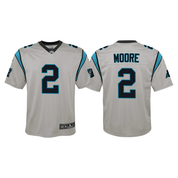 Youth Carolina Panthers #2 DJ Moore Silver Inverted Game Jersey