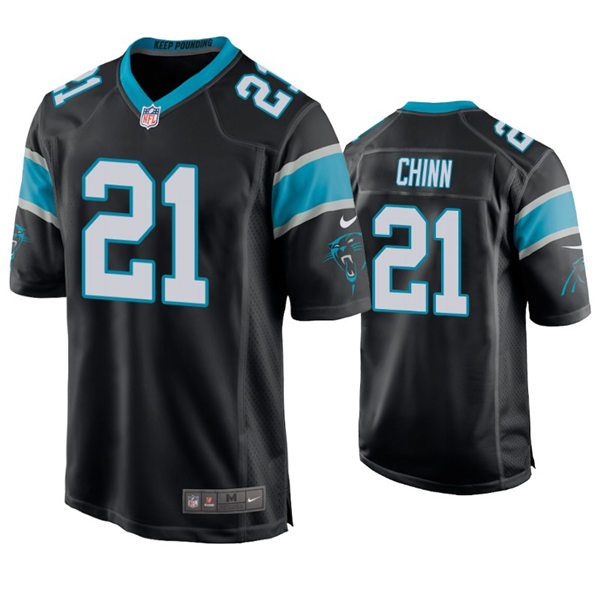 Youth Carolina Panthers #21 Jeremy Chinn Nike Black Limited Jersey