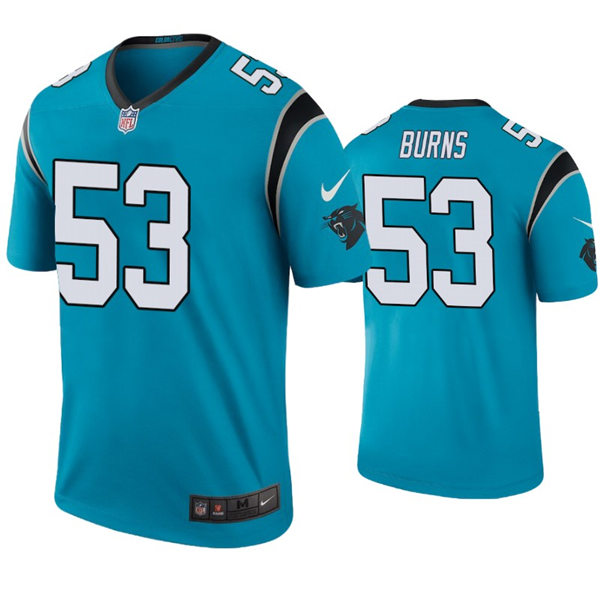 Youth Carolina Panthers #53 Brian Burns Nike Blue Limited Jersey