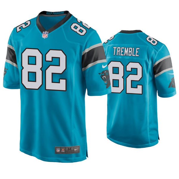 Youth Carolina Panthers #82 Tommy Tremble Nike Blue Limited Jersey