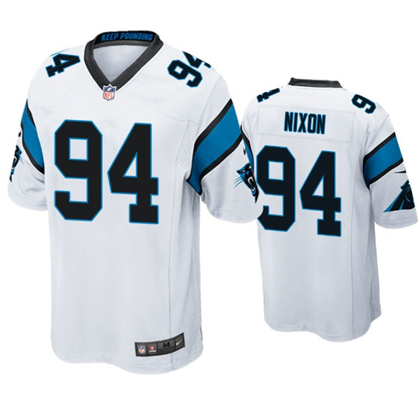 Youth Carolina Panthers #94 Daviyon Nixon Nike White Limited Jersey