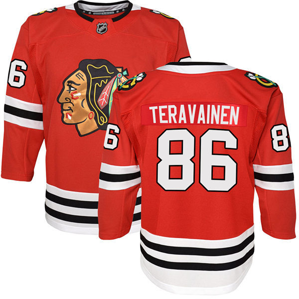 Youth Chicago Blackhawks #86 Teuvo Teravainen Home Red Breakaway Jersey 