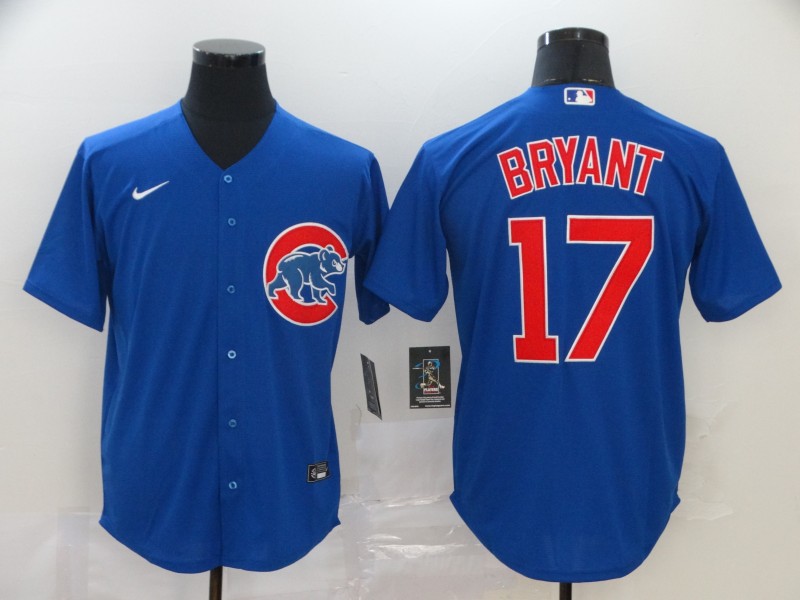 Youth Chicago Cubs #17 Kris Bryant Nike Royal Jerseys