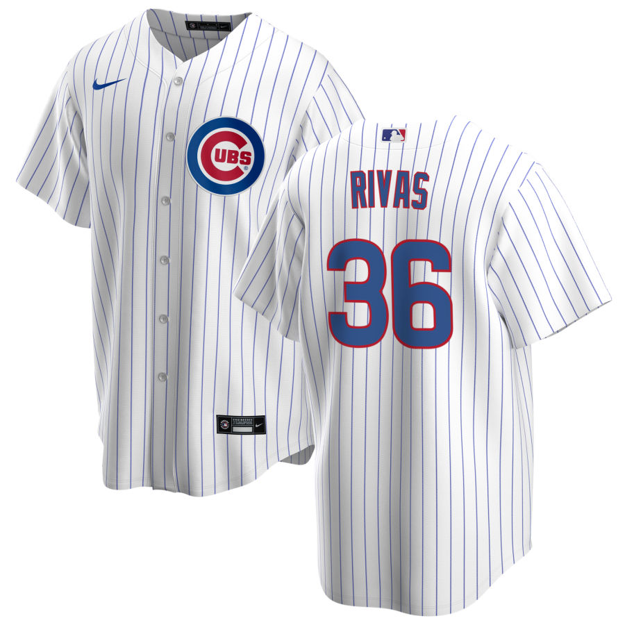 Youth Chicago Cubs #36 Alfonso Rivas Nike Home White Cool Base Jersey