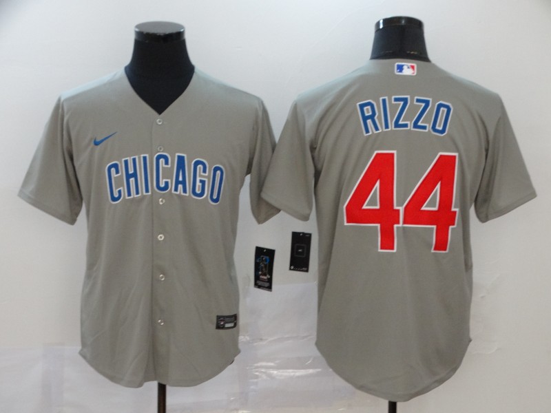 Youth Chicago Cubs #44 Anthony Rizzo Nike Grey Jerseys