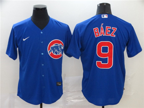 Youth Chicago Cubs #9 Javier Baez Nike Royal Jerseys
