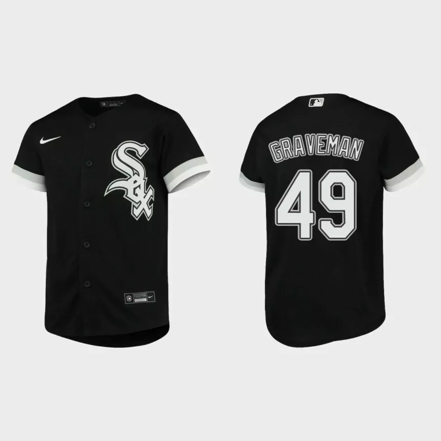 Youth Chicago White Sox Kendall Graveman Black Replica Alternate Jersey