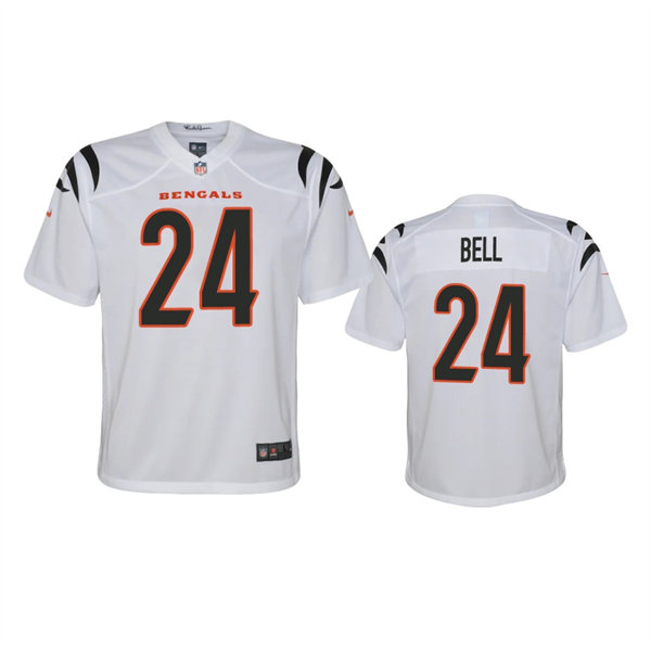 Youth Cincinnati Bengals #24 Vonn Bell Nike White Away Limited Jersey