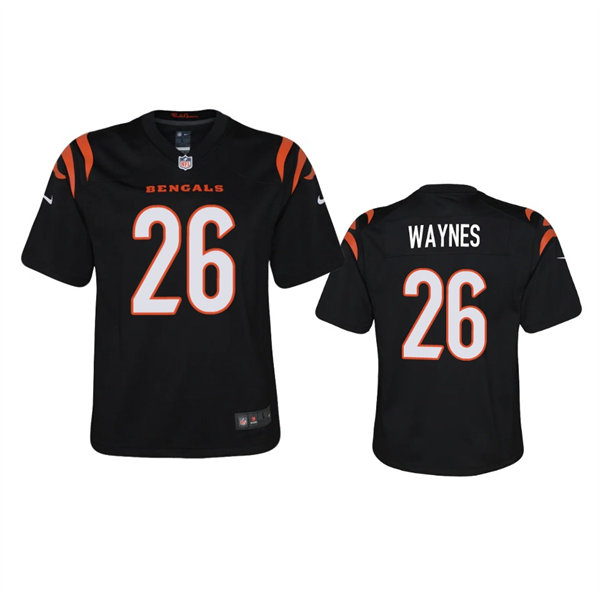 Youth Cincinnati Bengals #26 Trae Waynes Nike Black Team Color Limited Jersey