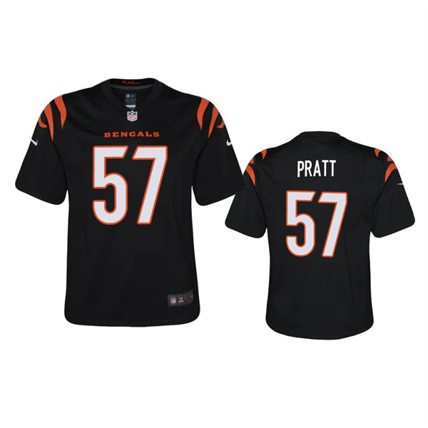 Youth Cincinnati Bengals #57 Germaine Pratt Nike Black Team Color Limited Jersey