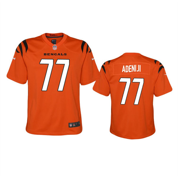 Youth Cincinnati Bengals #77 Hakeem Adeniji Nike Orange Limited Jersey