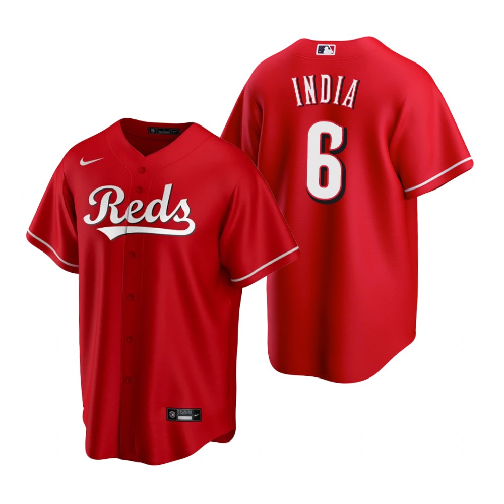 Youth Cincinnati Reds #6 Jonathan India Nike Scarlet Alternate Reds Jersey