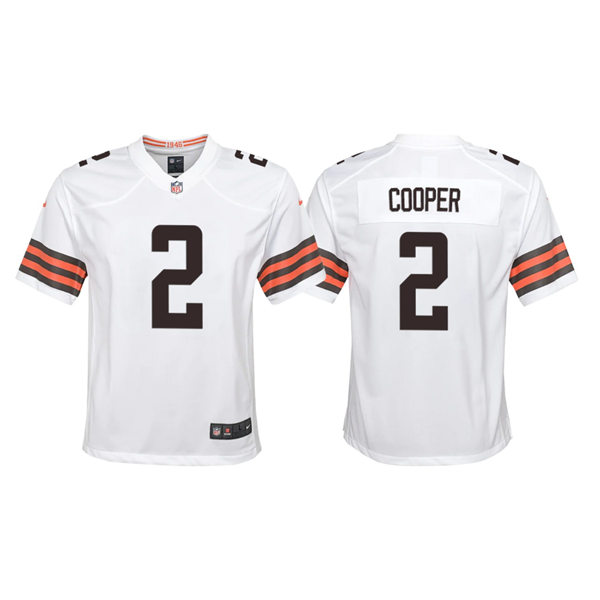 Youth Cleveland Browns #2 Amari Cooper Nike White Away Limited Jersey