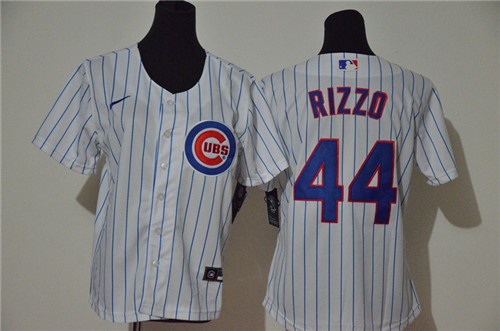 Youth Cubs 44 Anthony Rizzo White Youth Nike Cool Base Jersey