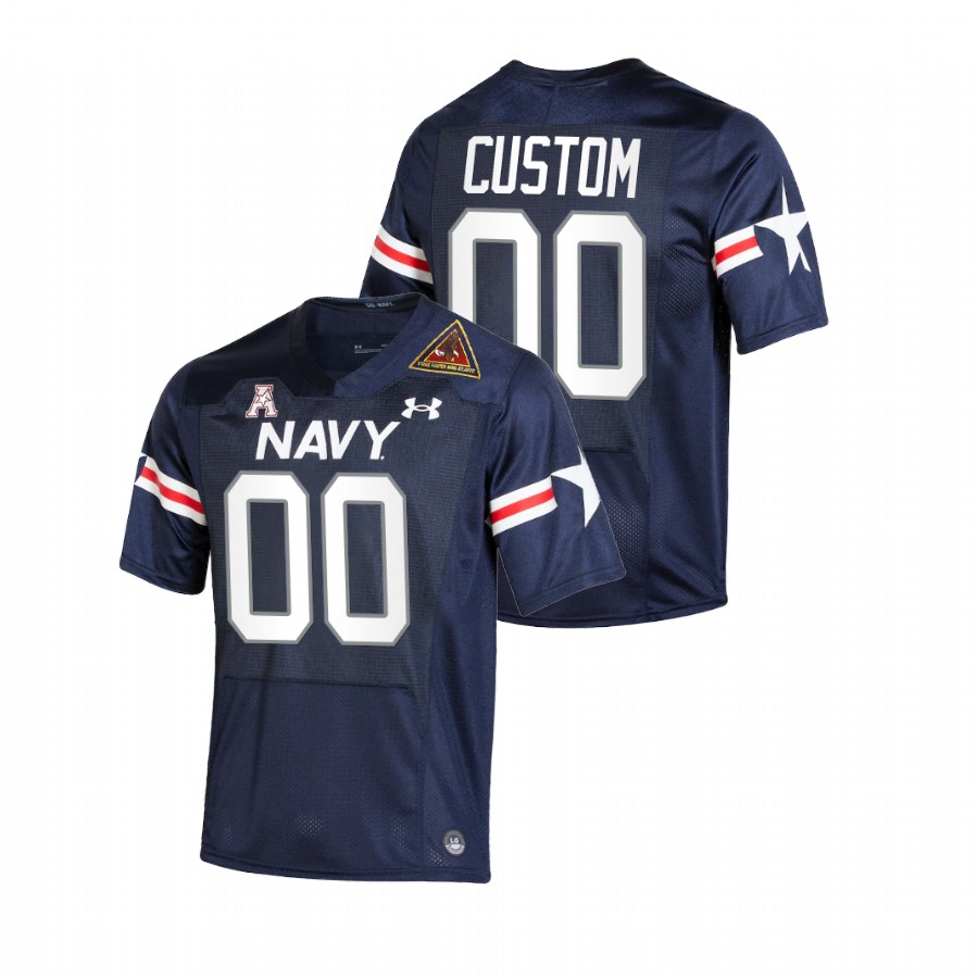 Youth Custom Fly Navy Navy Midshipmen 2021-22 Jersey Navy Alternate Football