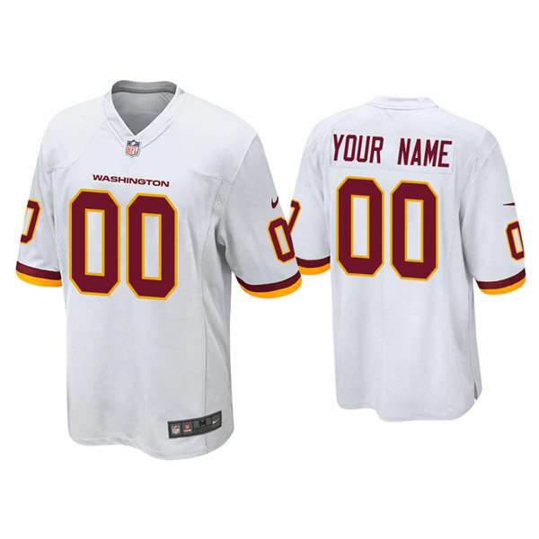 Youth Custom Washington White Game Jersey