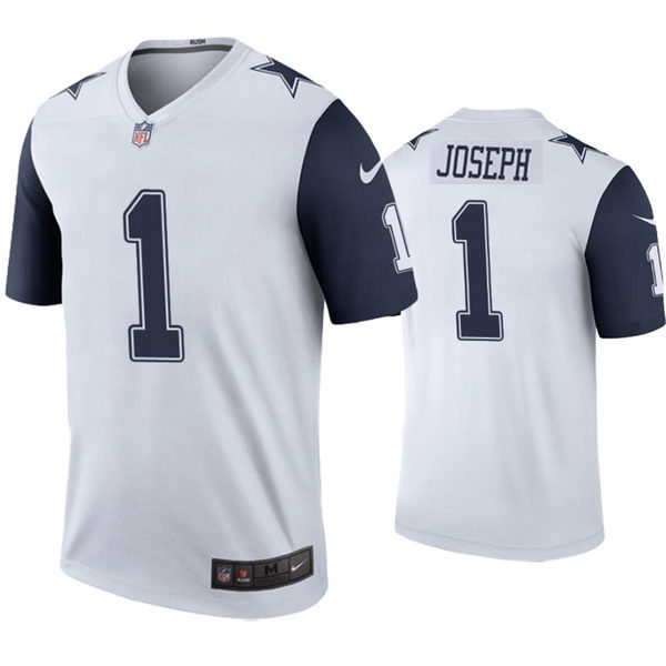 Youth Dallas Cowboys #1 Kelvin Joseph Nike White Color Rush Limited Jersey