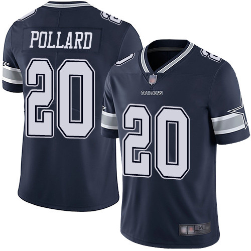 Youth Dallas Cowboys #20 Tony Pollard Navy Blue Vapor Untouchable Limited Jersey