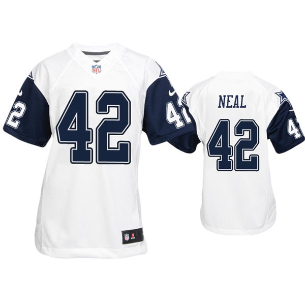 Youth Dallas Cowboys #42 Keanu Neal Nike White Color Rush Limited Jersey