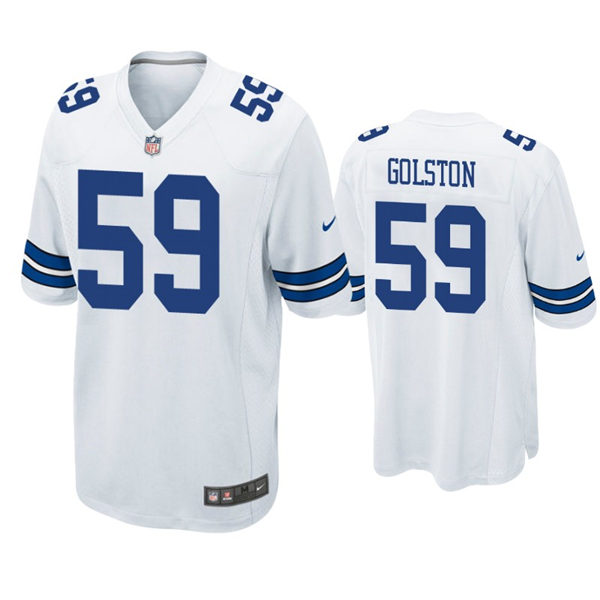 Youth Dallas Cowboys #59 Chauncey Golston Nike White Limited Jersey
