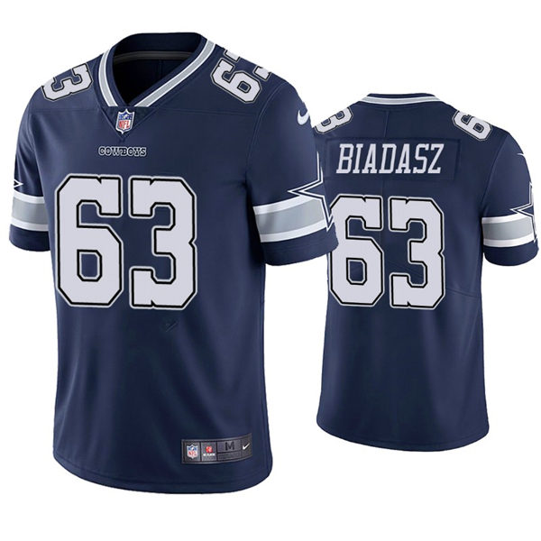Youth Dallas Cowboys #63 Tyler Biadasz Nike Navy Team Color Limited Jersey
