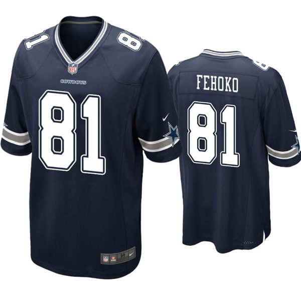 Youth Dallas Cowboys #81 Simi Fehoko Nike Navy Team Color Limited Jersey