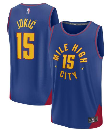 Youth Denver Nuggets Nikola Jokic Fanatics Blue Fast Break Player Jersey