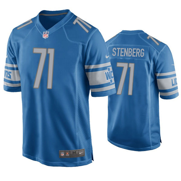 Youth Detroit Lions #71 Logan Stenberg Nike Blue Limited Jersey