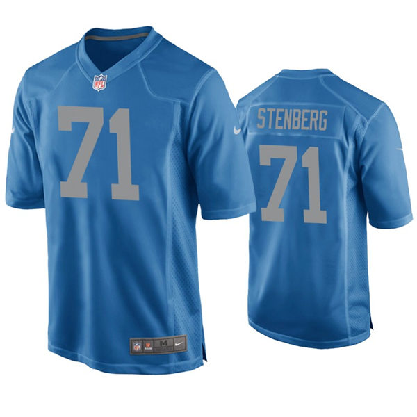 Youth Detroit Lions #71 Logan Stenberg Nike Blue Retro Throwback Jersey