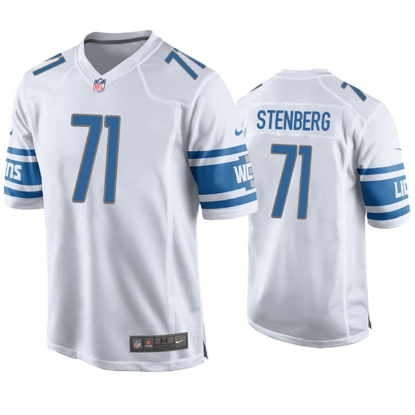 Youth Detroit Lions #71 Logan Stenberg Nike White Limited Jersey